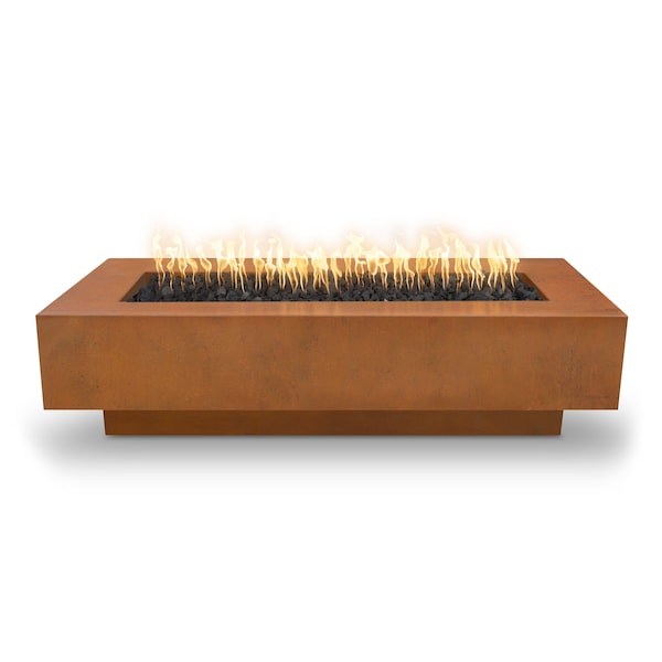 The Outdoor Plus 84 Rectangular Coronado Fire Pit - Corten Steel - Match Lit - Liquid Propane OPT-CORCS84-LP - main